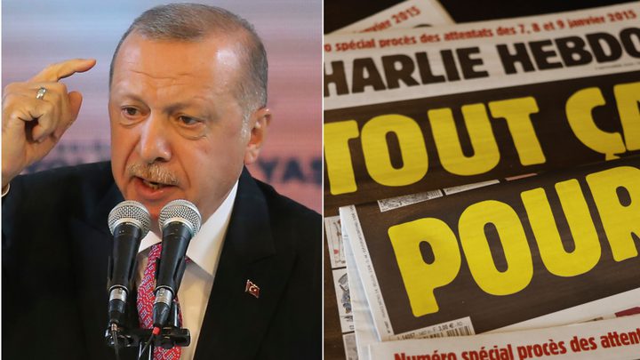 Turkish government  condemns ‘disgusting’ Charlie Hebdo cartoon of Erdogan